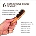 Evolve 100% Boar Bristle Hair Brush ✮ Best Brush for Pocket / Purse / Travel Size ✮ Distribute Natural Oil & Stimulate Scalp ✮Medium Firmness ✮ Great for Beards ✮ Money Back Guarantee