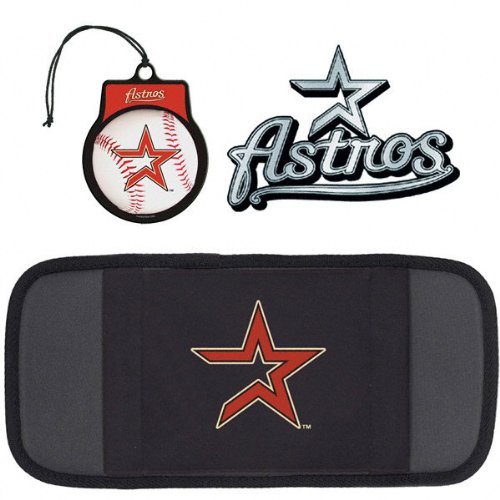 Houston Astros Automotive Package: Emblem, Air Freshner & CD Visor