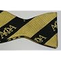 100% Silk Marlon Garci Alpha Phi Alpha Black Gold Logo Bow Tie