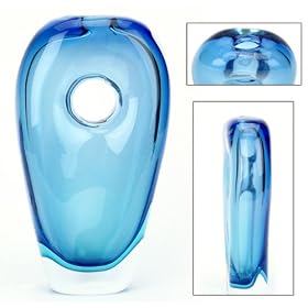 100% Handcraft Murano Glass Art Sapphire Sommerso