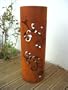 S�ule Rost Feuers�ule Metall Skulptur Edelrost f�r Bioethanol rund Feuereinsatz H: 60cm