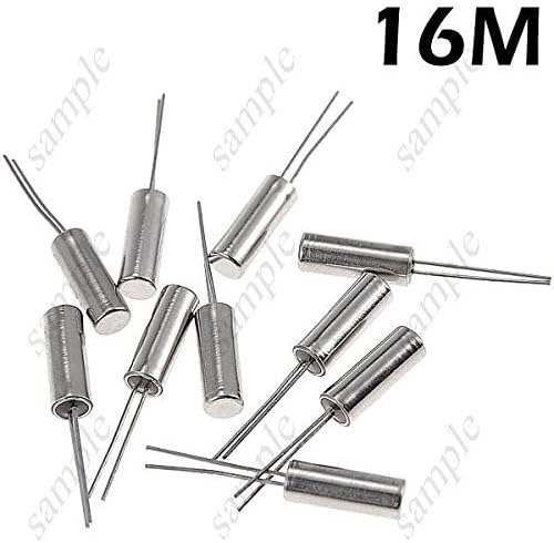 ( LittleSomething ) 10Pcs Rounded 3 x 8mm 16MHz 2-Pin Electronic Crystal Oscillator Quartz-crystal Oscillator ---------- Electronics