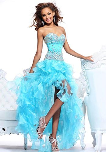 Nymph Dress Prom Dresses Formal Dresses High-low Ruffled Dress Wedding Dresses WZ1136 Sky Blue