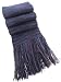 Handmade Alpaca Natural Fiber Scarf - Blackberry-lavender Stripes (Extra Long)