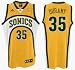 Search : Kevin Durant Seattle Supersonics #35 Swingman Adidas NBA Basketball Jersey (Alternate Yellow)
