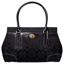 Coach Large Hamptons Signature Carryall Bag 11063 Black