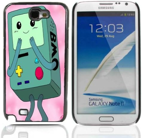 Beemo Adventure Time Hard Plastic and Aluminum Back Case For Samsung Galaxy Note 2 Note II N7100 With 3 Pieces Screen Protectors
