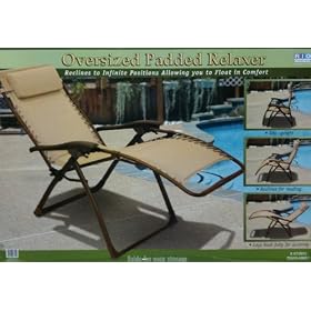 Rio Creations Oversized Padded Patio Chaise Relaxer by 