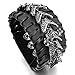 Men's Alloy Genuine Leather Bracelet Bangle Cuff Black Dragon Vintage