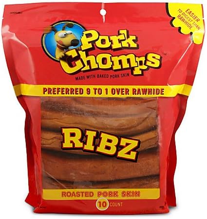 Pork Chomps Pork Ribz Dog Treats 10-Ct.-776477