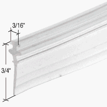 CRL Clear Shower Door Vinyl T Sweep and Seal - 36 in long