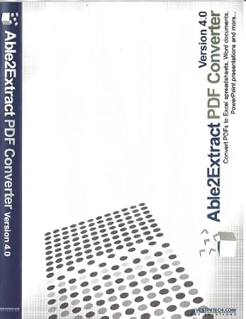Able2Extract PDF Converter Version 4.0