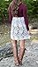 Chuanqi Women's White Crochet Lace Patchwork A-Line Mini Dresses, Small, Maroon