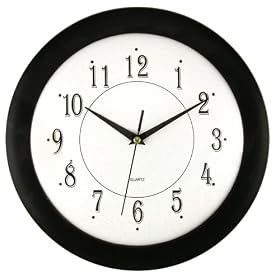 Timekeeper Products LLC 12-Inch Round Black Wall Clock