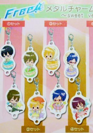 Taito lottery Free! Sweet macaron Metal Charm four (eight) SET + 5 kinds SET
