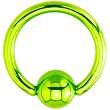 16 Gauge Light Green Electro Titanium BCR Captive Ring -5/16"