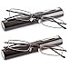 DoubleTake 2 Pairs of Classic Readers in Slim Pen Clip Portable Hard Case Reading Glasses