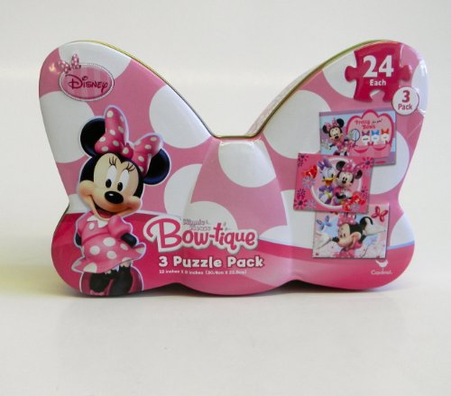 Minnie Bowtique Collector Tin with 3 Puzzles