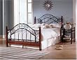 Frisco Bed King Size with Headboard, Footboard and Frame in Matte Black/Maple Finish By Fashion Bed Group