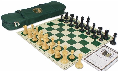 51Vx%2B0G4VQL Crown Series Tournament Chess Kit in Black & Camel   Green