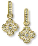 Jewelry : Floral Heart Pave Diamond Earring Charms by Zasha Signature Jewelry