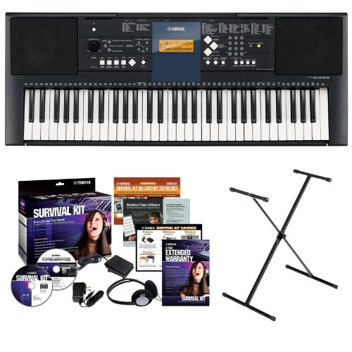 Yamaha PSRE333 61 Key Mid Level Keyboard Bundle On Sale