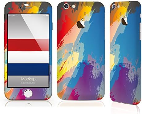 TTOTT- Apple iPhone 6S PLUS/6P Clear Anti-Slip Protective Sticker Skin- Soft abnd Durable Fashion Rainbow style Design Sticker--COLOR PAINT 30