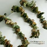 NATURAL RHYOLITE JASPER GEMSTONE CHIP BEADS BRACELET 8