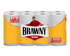 Brawny Giant Roll, White, 8 Count