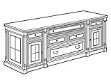 Office Furniture DMI - Computer Credenza with Kneehole Storage - Executive  ....