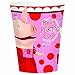 Amscan Dainty Olivia Plastic Cup Birthday Party Favor (1 Piece), 16 oz, Red/Pink
