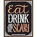 Black Spider Halloween Lace Window Curtain - 36 Inches X 84 Inches - And Halloween Wine Bottle Label