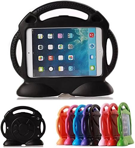 iPad Mini4 Kid Case, iPad Mini3 Kid Cover, DeeMall Thomas Multi Function Child/Shock Proof Kids Cover Case with Stand/Handle for Apple iPad Mini 1/2/3/4 Generation Tablet - Thomas Black