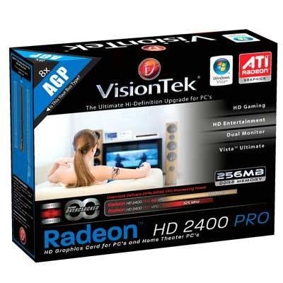 VisionTek V24P256OCAGP Radeon HD 256MB OverClock 2400 Pro AGP Video Card