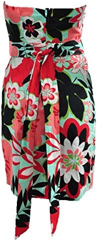 TEEZE ME Juniors Strapless Hawaiian Tropical Floral Summer Party Dress, 3