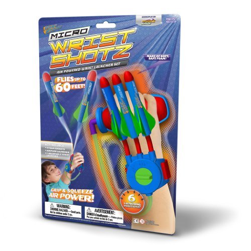 Pump Rocket Micro Wrist Shotz: 6-Position Wristband Launcher with 3 Micro Foam Rockets