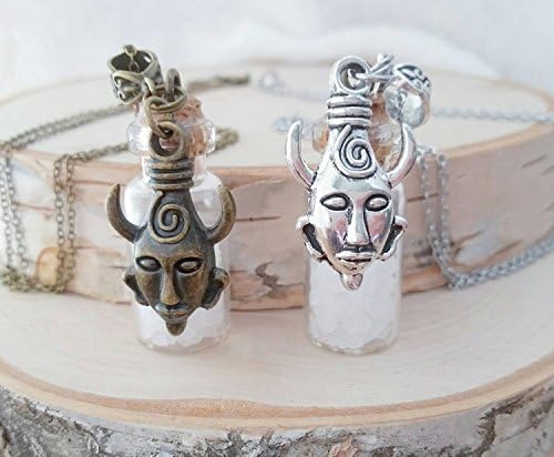 Supernatural salt necklace - salt vial necklace - supernatural jewelry - cosplay jewelry - supernatural rock salt - supernatural vial - supernatural necklace