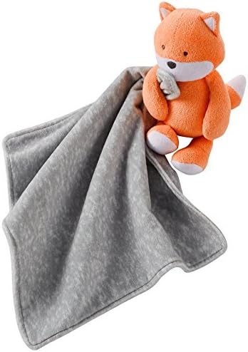 Carters Fox Security Blanket One Size Grey/orange