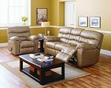 Leather Furniture Durant Leather Recliner 3 Piece Sofa, Loveseat, Wallhugger