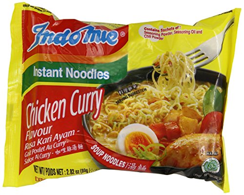 Indo Mie Mi Goreng Instant Noodle, Chicken Curry, 2.82 Ounce (Pack of 30)