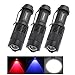 Fsmart® 3 Pieces 1 Pack (Red Blue White Light Each)7W 300LM Mini Flashlight CREE Q5 Led Torch Adjustable Focus Zoom Light Lamp