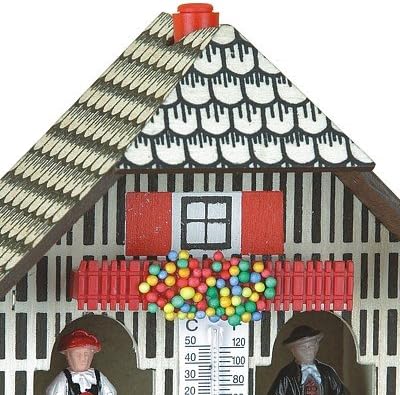 German Black Forest Weather House w/ Thermometer