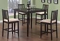Furniture online: Coaster Dining Table and Stools 5-Piece Set, Counter Height, Cappuccino Finish