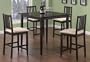 Coaster Dining Table and Stools 5-Piece Set, Counter Height, Cappuccino Finish