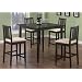 Coaster Dining Table and Stools 5-Piece Set, Counter Height, Cappuccino Finish