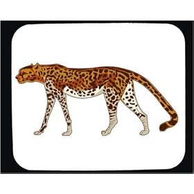 Decorated Mouse Pad with endangered, captivity, cheetah, mammal, African, gepard, zoo, cat, animal, species, feline