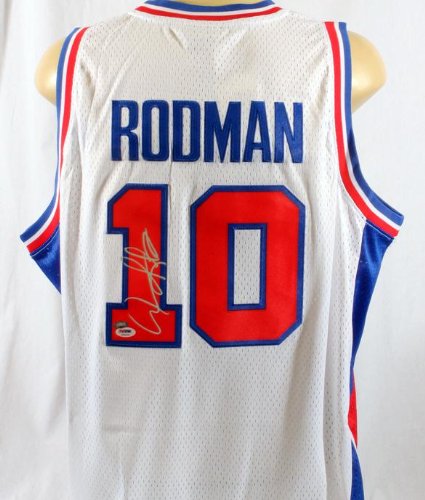 Signed Dennis Rodman Detroit Pistons Jersey - PSA/DNA - Autographed NBA Jerseys