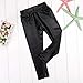 eshion® Girls Black Stretchy Faux Leather Skinny Pants Leggings Trousers