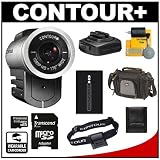 Contour+ Helmet 1080p HD GPS Wearable Camcorder Video Camera with 8GB Card + Headband Mount + Battery + Case + Accessory Kit for Skate, Snow, Moto, Bike & all Extreme Sports