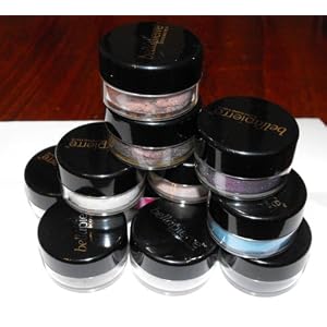 Bella Pierre Mineral Makeup 12x Eye Shadow +Bronzer Face and Body Fb3.ocean.hurly Burly.beige.wow.antique.oasis.snow Flake.gold Brown.noir.lava.resonance.money.